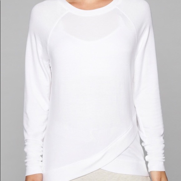 Athleta white sweatshirt Clearance